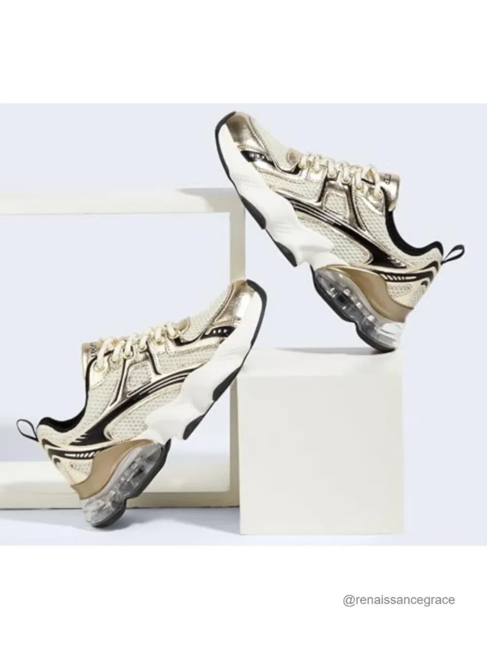 Women's Air Cushion Running Shoes Mesh PU Slip-Resistant Athletic Sneakers